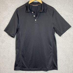 KJUS Performance Mens Golf Black Polo Closet Staple Size Large